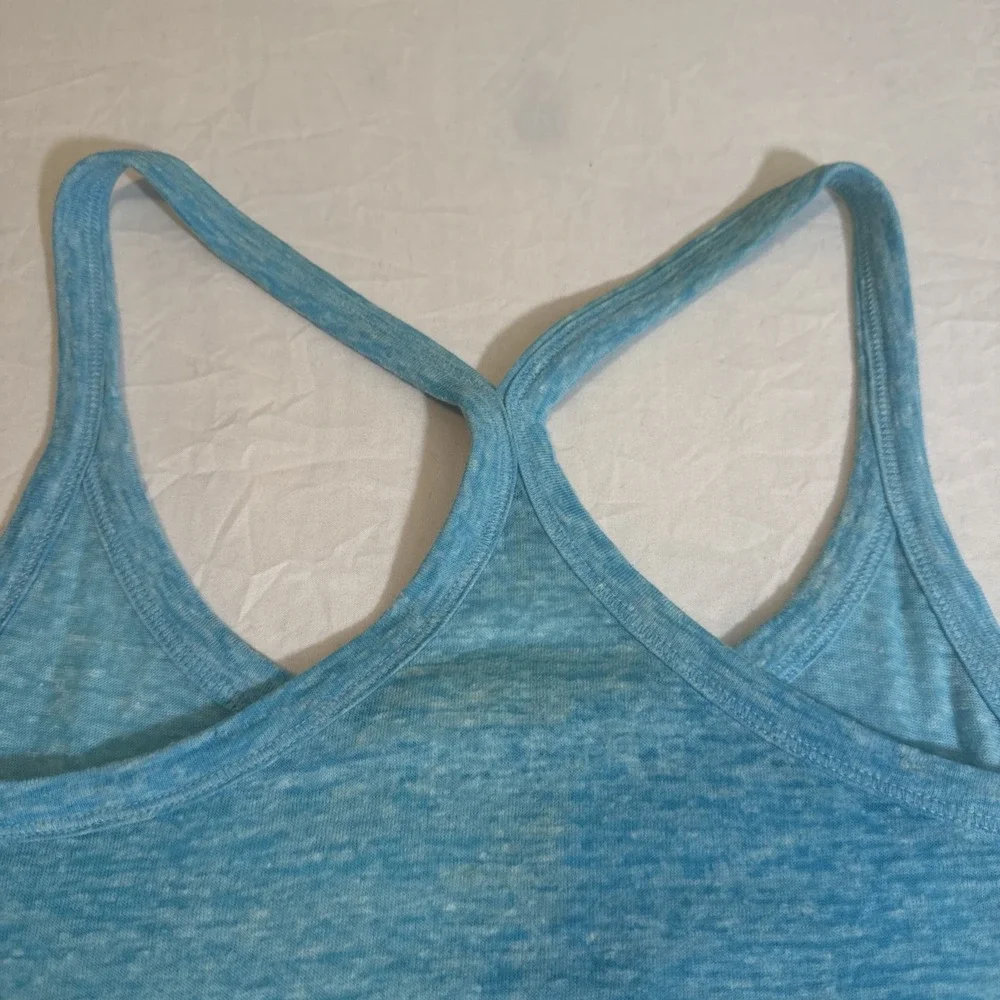 Victoria's Secret Y2K Tank Top‎ Racer Back Blue Silver Bling Heart Size S Rare - Picture 7 of 9